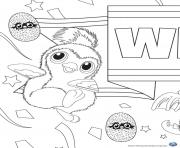 Coloriage Hatchimals Joyeux Anniversaire dessin